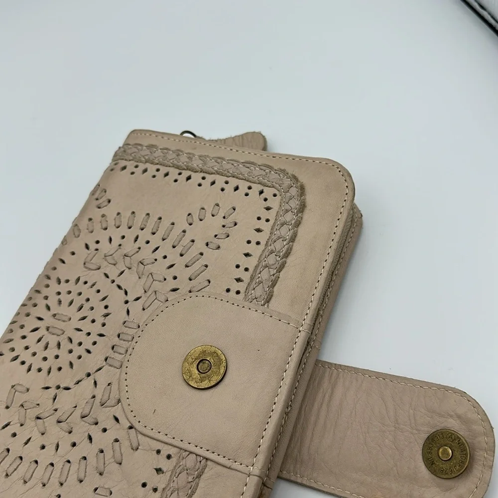 Bali ELF Handcrafted Leather Boho Wallet Clutch Stone